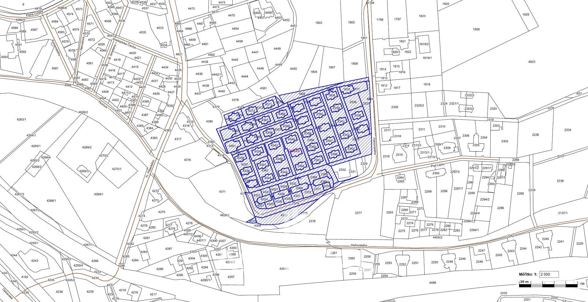 Pozemky pro bydlení – prodej souboru pozemků o výměře 43 470 m² v k.ú. Orlová