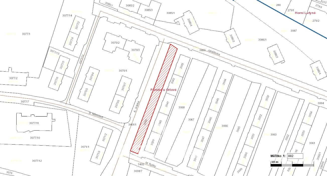 Prodej pozemku, 801 m²  Poruba u Orlové
