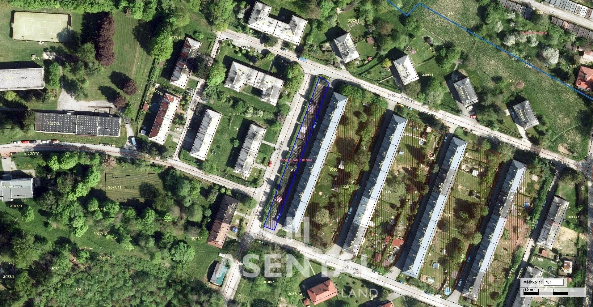 Prodej pozemku, 801 m²  Poruba u Orlové