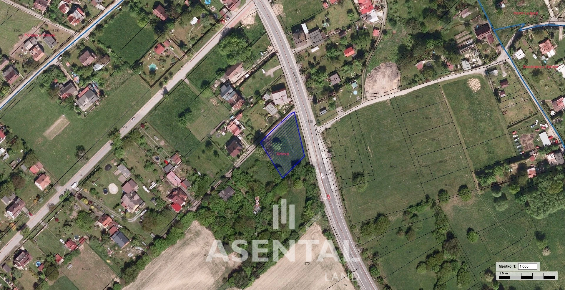 Prodej pozemku pro bydlení o výměře 1 272 m² v k.ú. Orlová