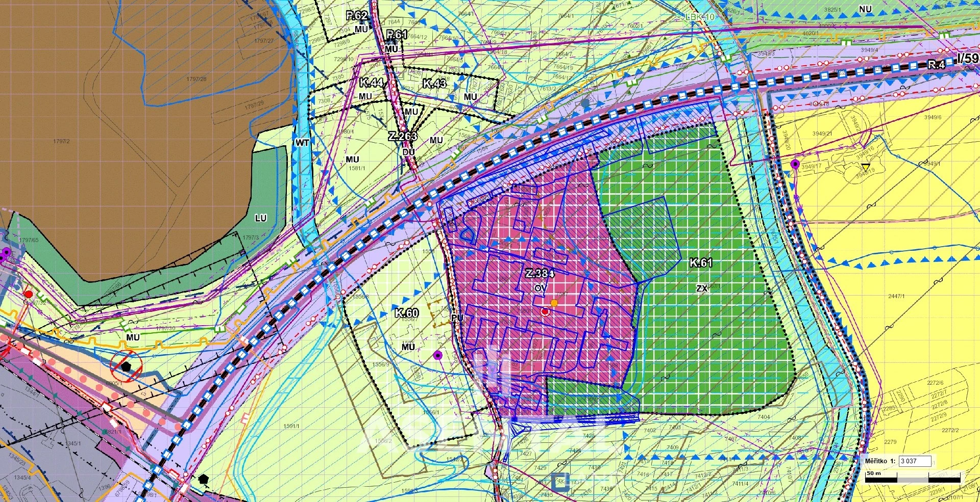 Prodej pozemků 114 814 m² Karviná - Doly