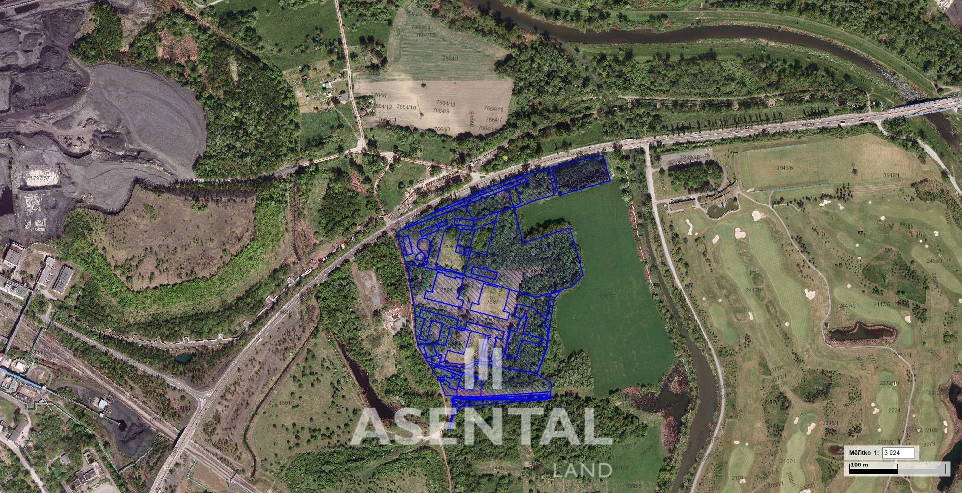 Prodej pozemků 114 814 m² Karviná - Doly