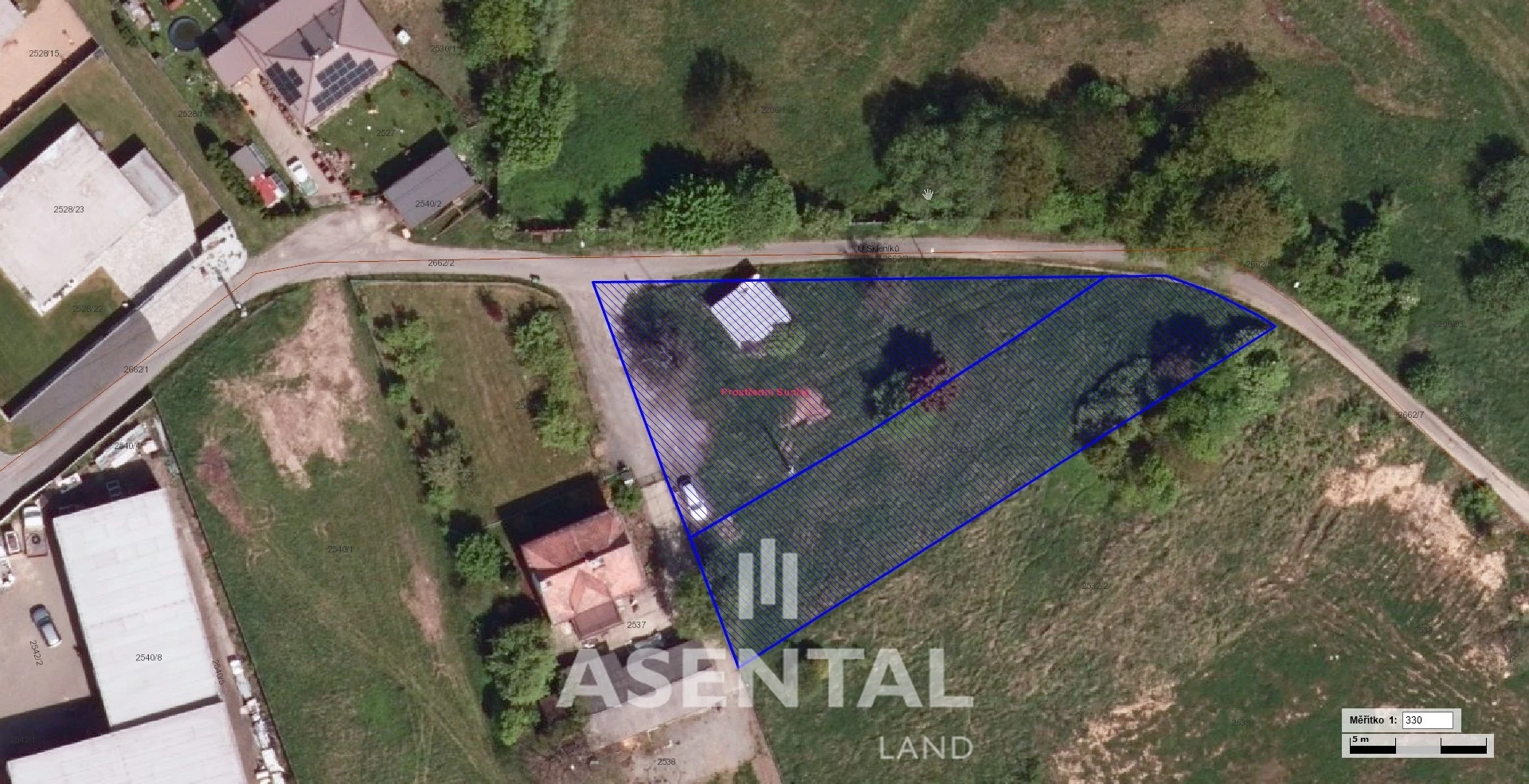 Prodej pozemků, 1 728 m² - Prostřední Suchá