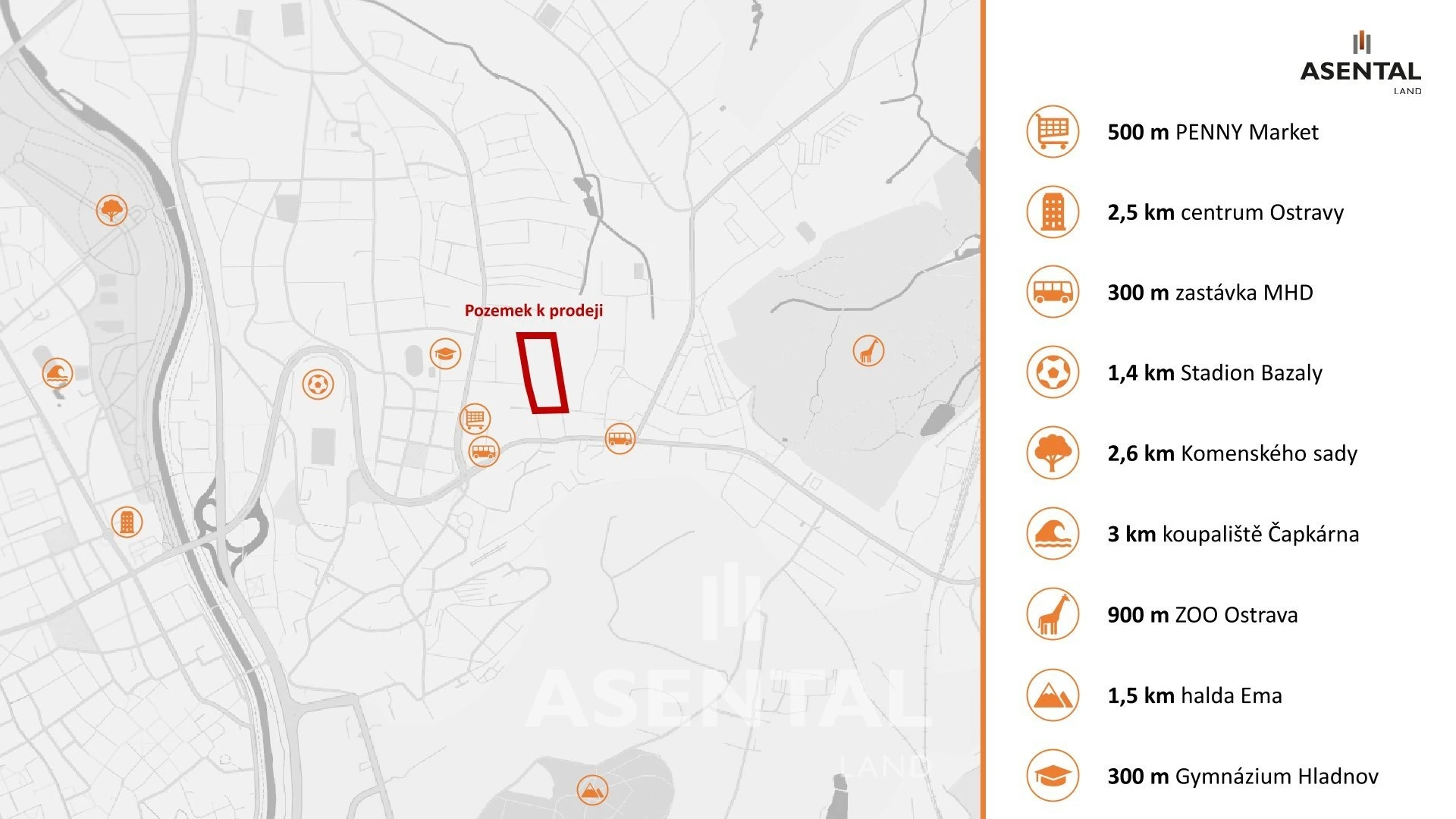 Prodej souboru pozemků o výměře 20 869 m² v k.ú. Slezská Ostrava