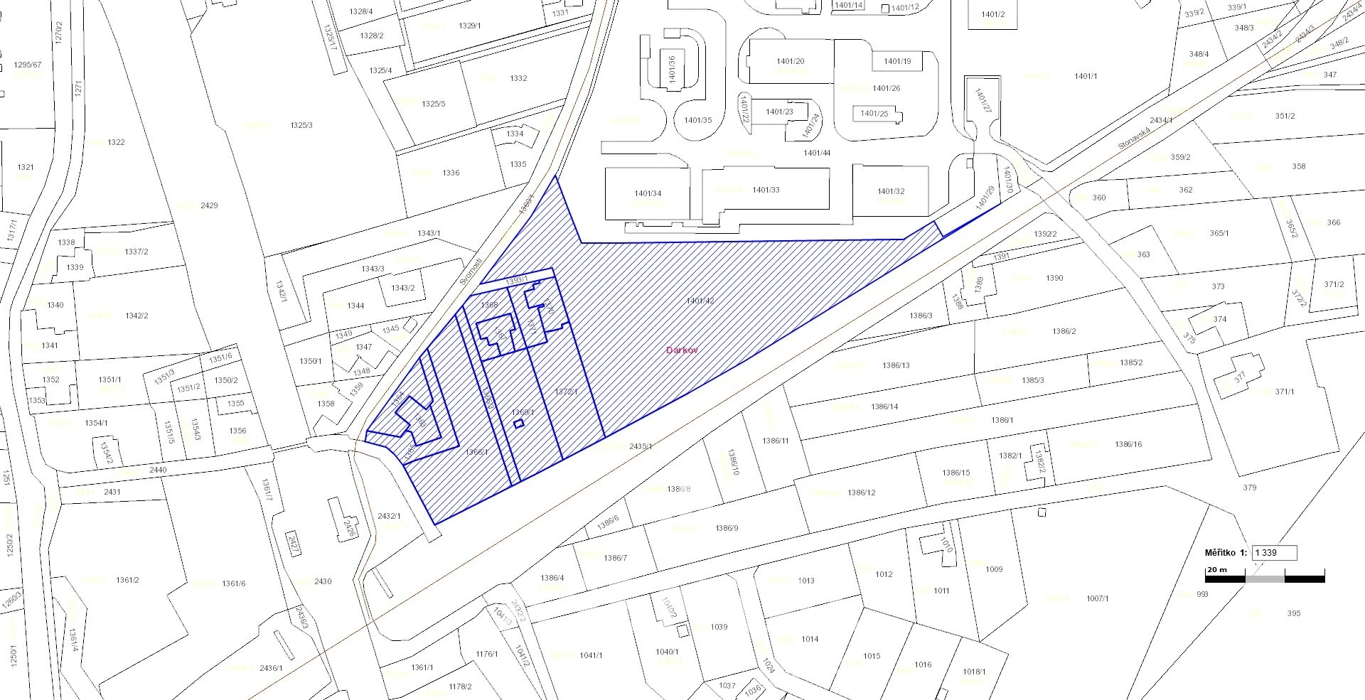 Prodej pozemků 19 552 m² Darkov