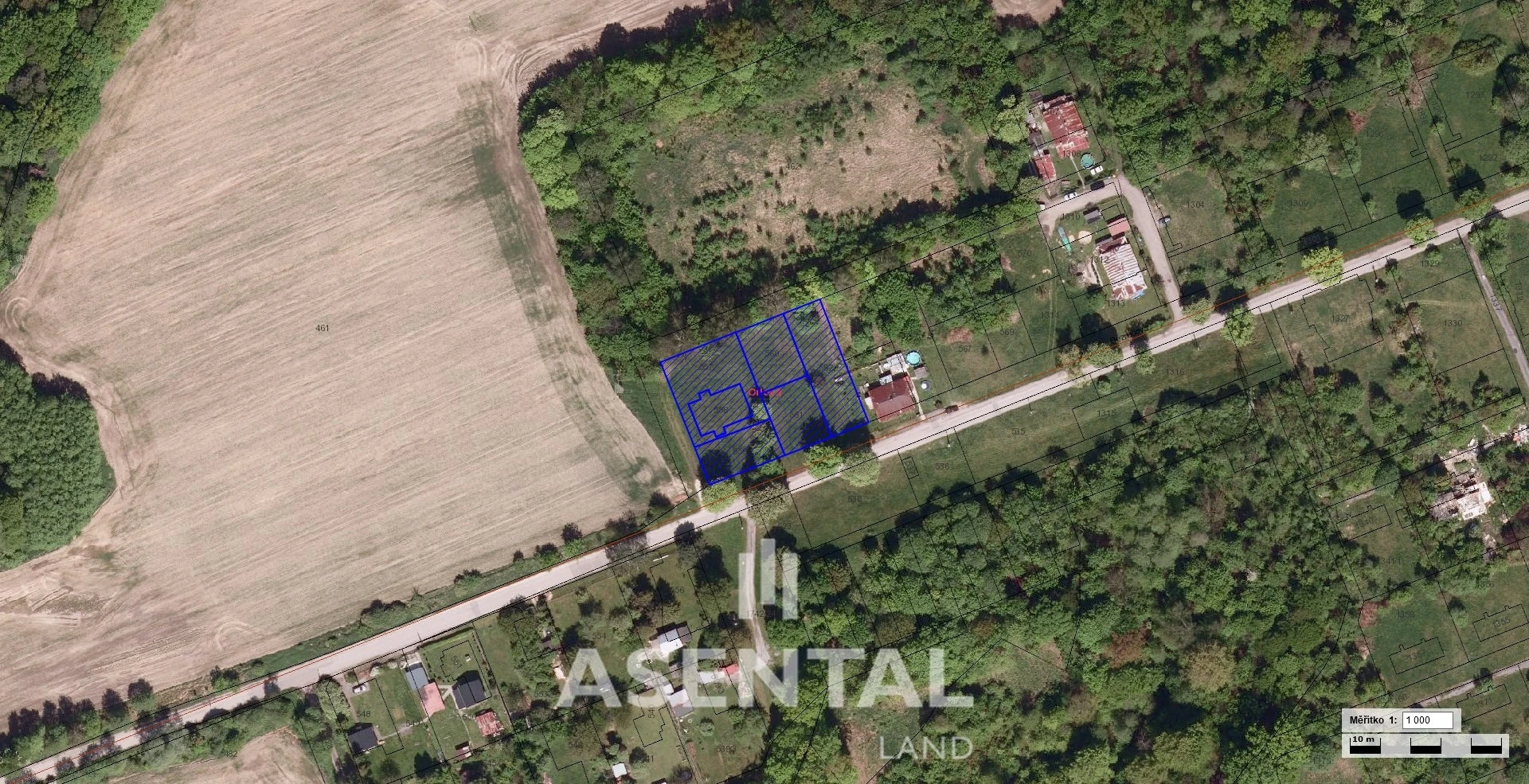 Prodej souboru pozemků o výměře 2 499 m² v k.ú. Orlová - transformační plocha - výroba lehká