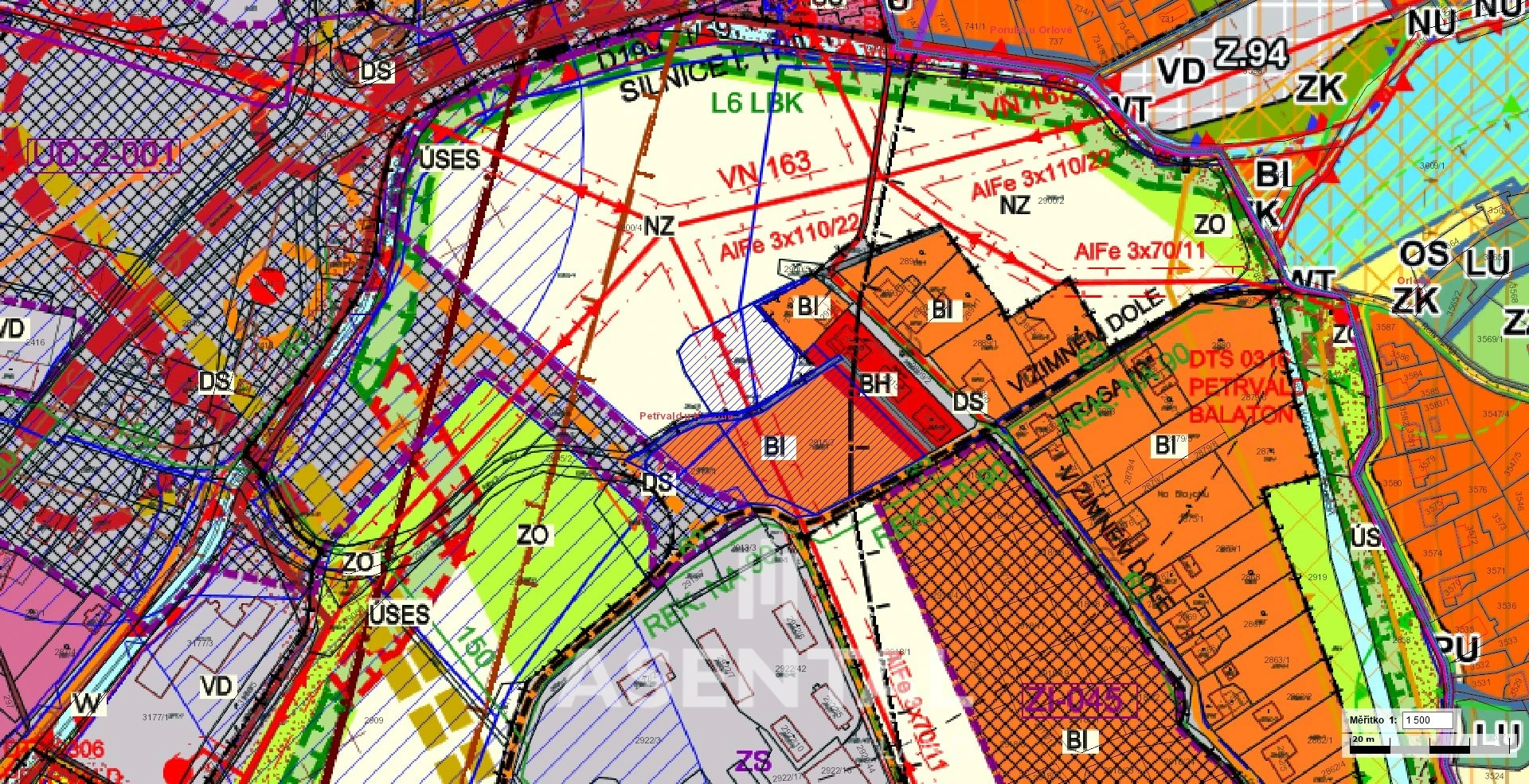 Prodej souboru pozemků o výměře 8 672 m² v k.ú. Petřvald u Karviné