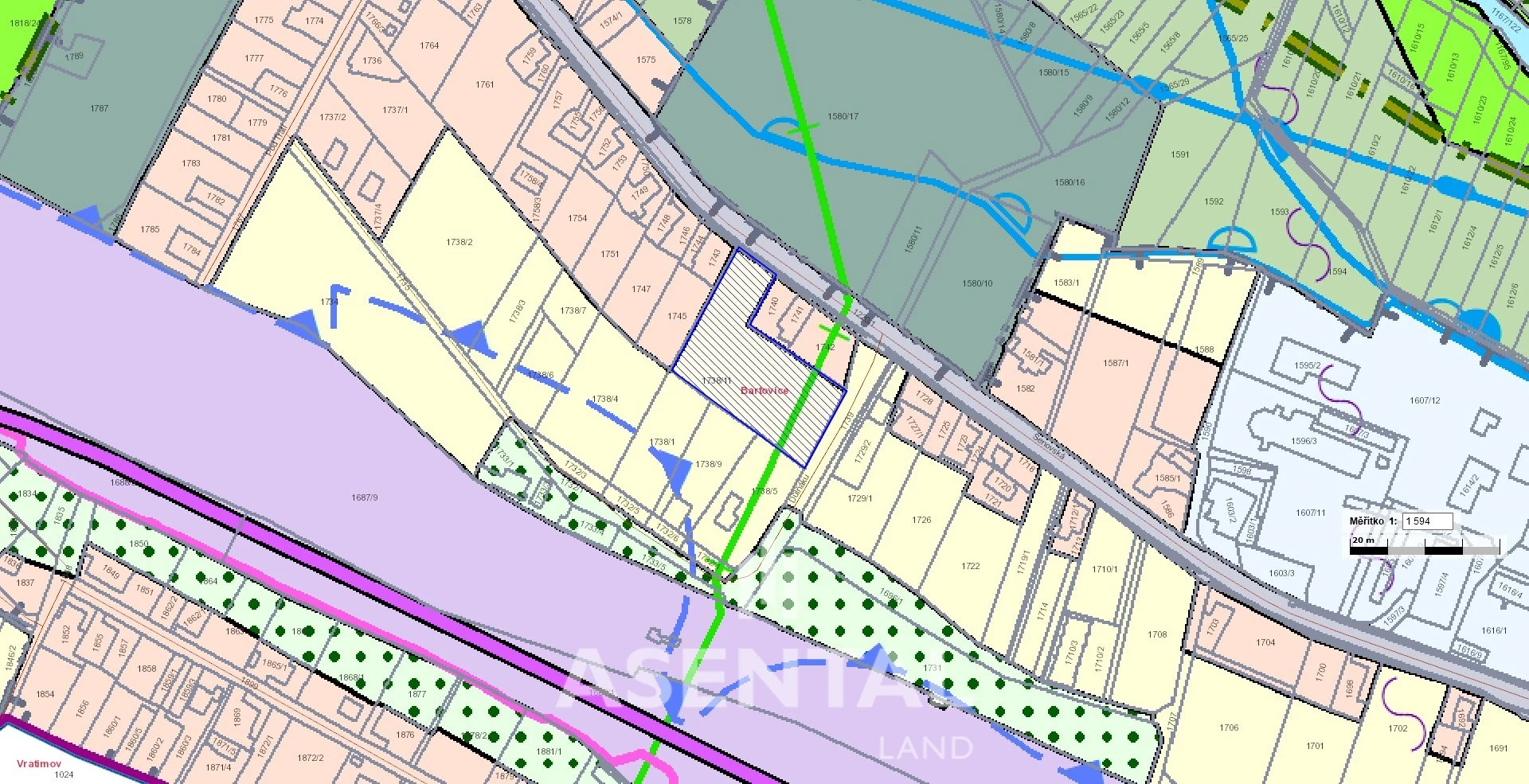Prodej  pozemku, 4 640 m² - Bartovice