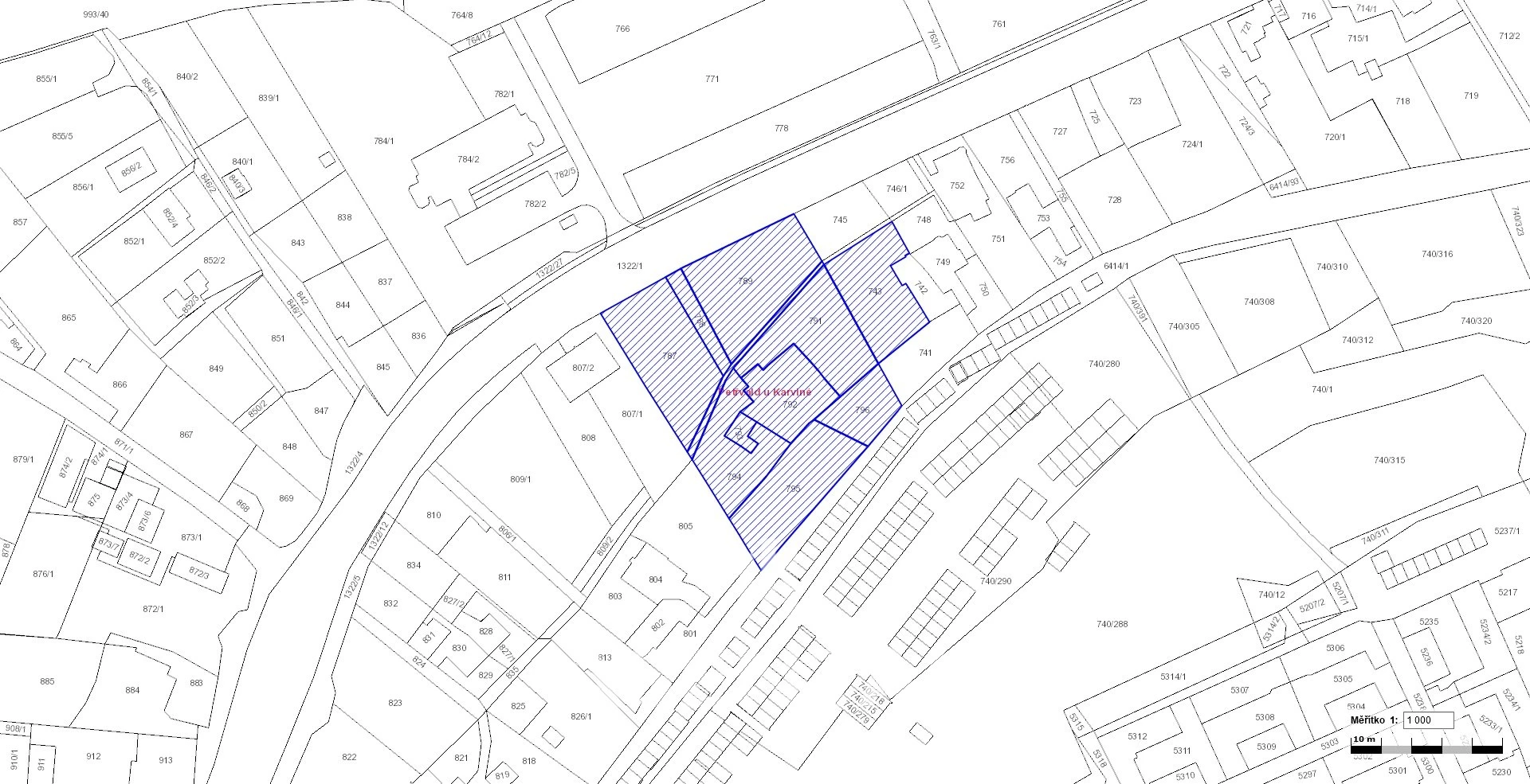 Prodej souboru pozemků o výměře 6 976 m² v k.ú. Petřvald u Karviné