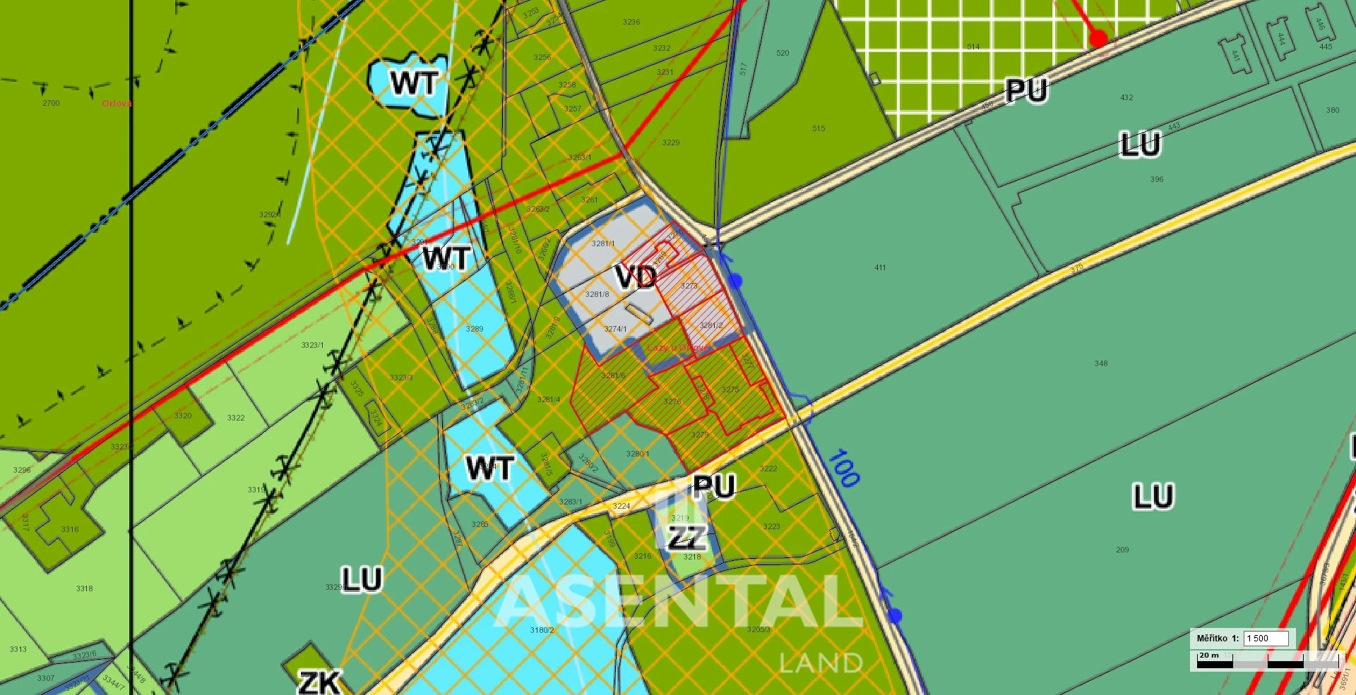 Prodej souboru pozemků o výměře 8 113 m² v k.ú. Lazy u Orlové