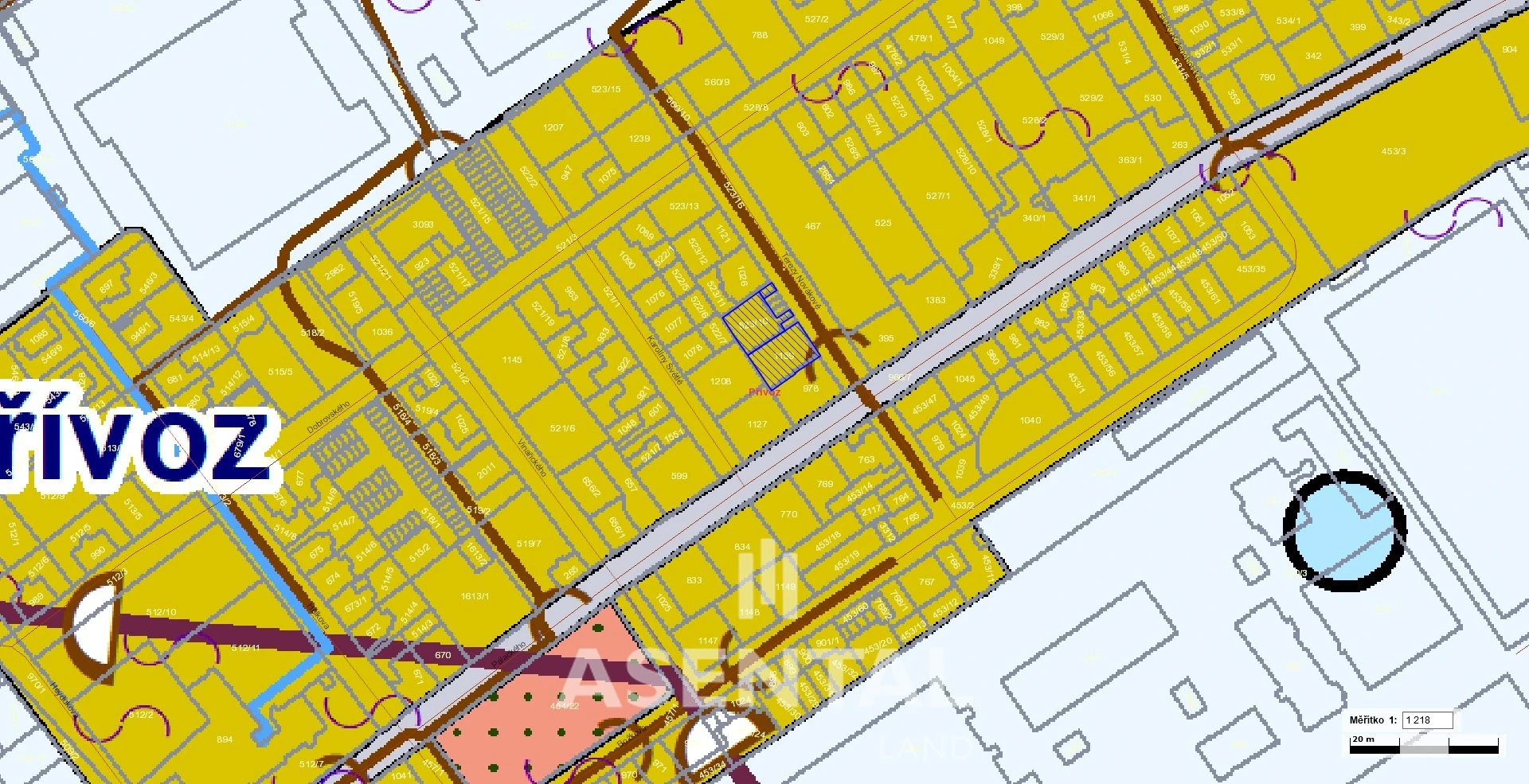 Pozemky pro komerční výstavbu, 787 m² - Ostrava-Přívoz
