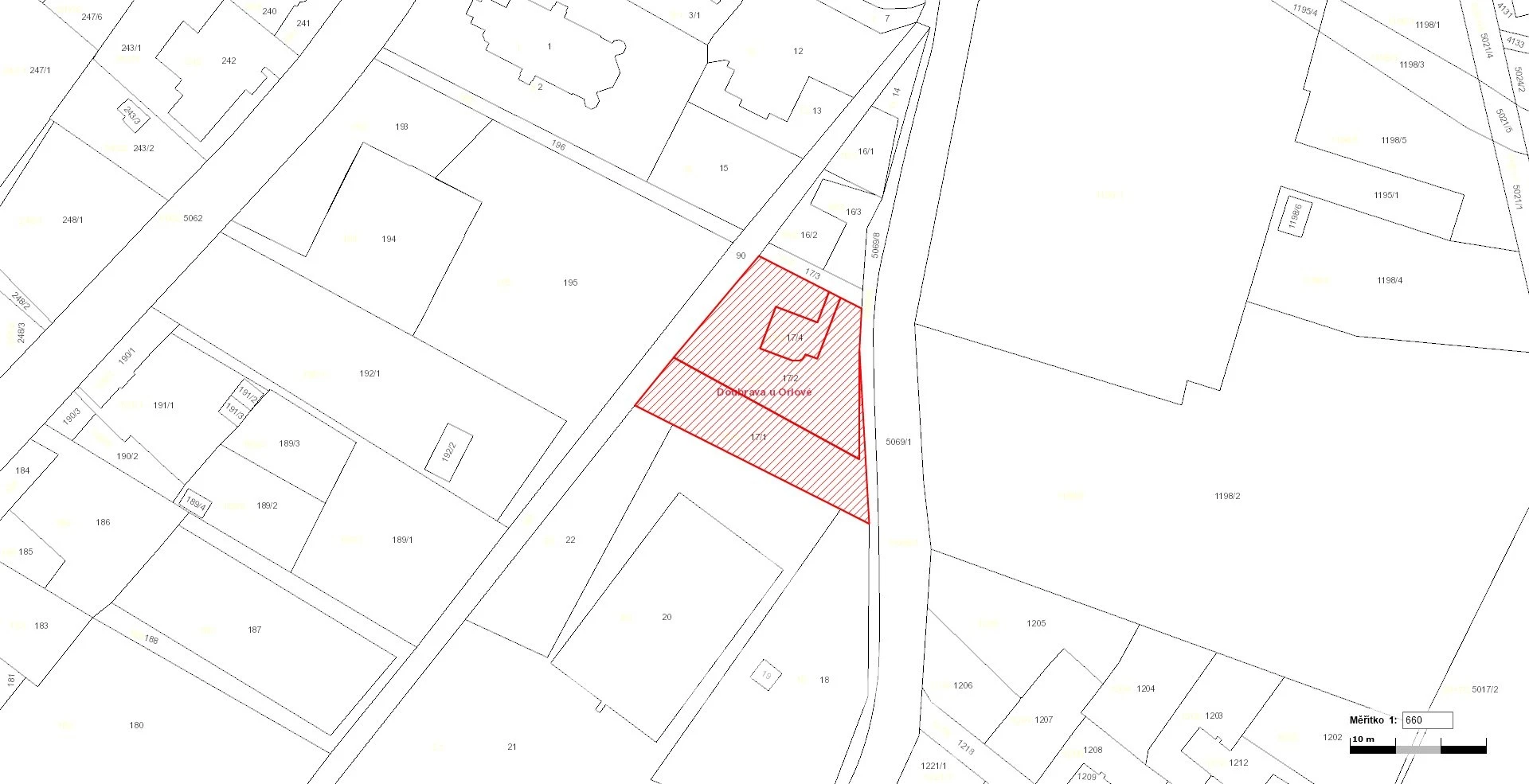 Prodej pozemků, 1 705 m² Doubrava u Orlové