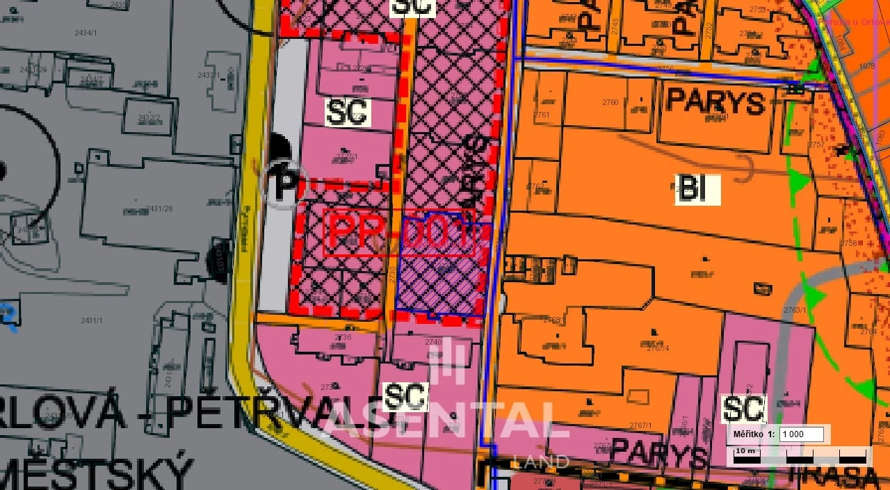 Prodej pozemku o výměře 1 245 m² v k.ú. Petřvald u Karviné