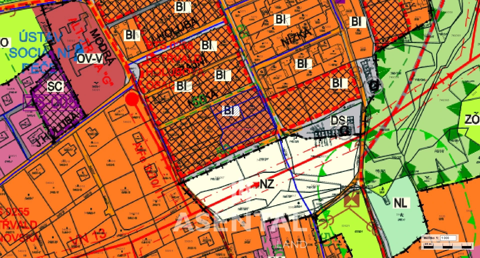 Prodej souboru pozemků o výměře 2 731 m² v k.ú. Petřvald u Karviné