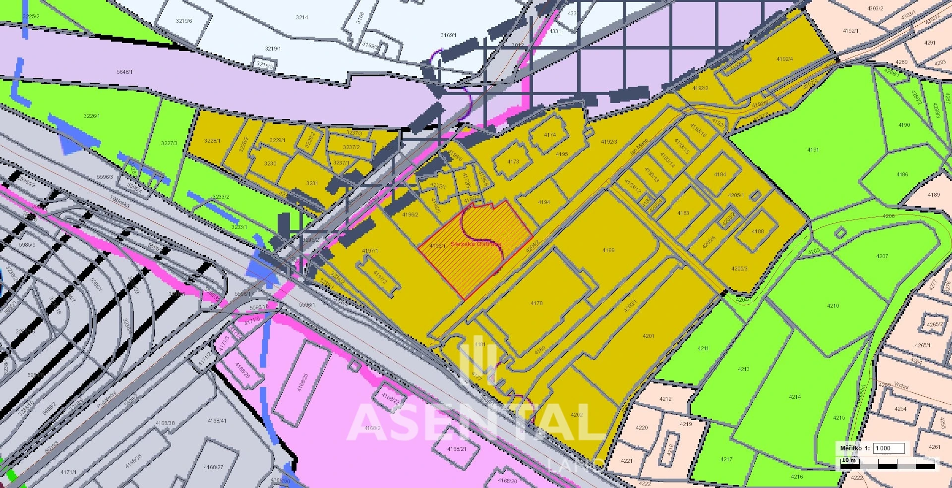 Prodej pozemku o výměře 1 757 m² v k.ú. Slezská Ostrava